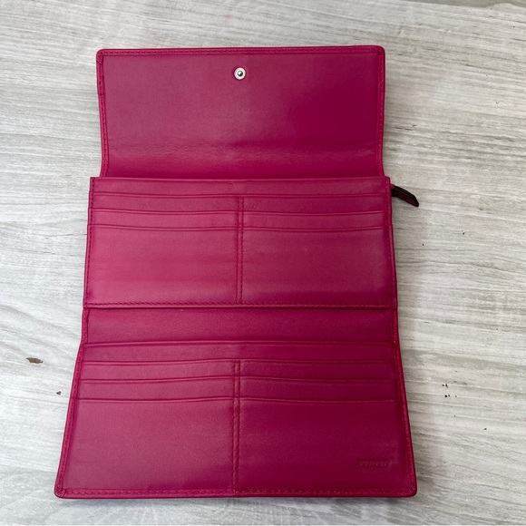 Coach Vintage Trifold Pink Leather Long Wallet Card Holder Y2K - Picture 11 of 15